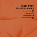 Outsunny 2pc Outdoor Seat Cushion with Backrest, Ties, for Garden, Orange