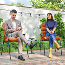 Outsunny 2pc Outdoor Seat Cushion with Backrest, Ties, for Garden, Orange