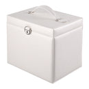 Sheonly Large Multi Tier Faux Leather Jewellery Storage Box with Handle