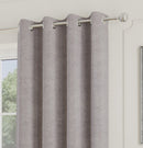 Enhanced Living Royale Silver Room Darkening Boucle Readymade Curtains - Pair