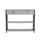 Livingandhome Narrow Wooden Console Table with Drawers