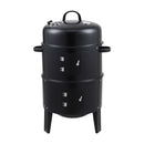 3-In-1 Portable Outdoor Charcoal BBQ Grill Smoker