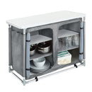 Breeins Camping Kitchen Table Portable Cabinet