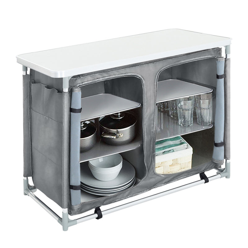 Breeins Camping Kitchen Table Portable Cabinet