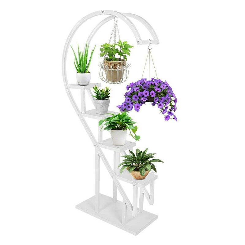 Breeins Indoor Arc Plant Stand with Shelves