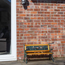 Kids 2 Seater Wooden & Cast Iron Garden Patio Childrens Bench with Animal Design