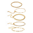 14K Gold Plated Chain Bracelets set