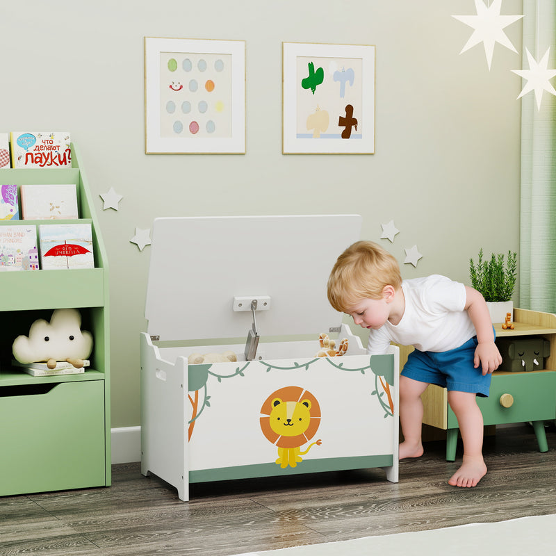 AIYAPLAY Toy Box With Lid, Safety Hinges For Kids, Nursery, Bedroom,