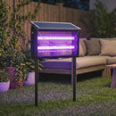 Outsunny Solar Bug Zapper Outdoor, Mosquito Fly Zapper W/ 4.3 M Cord, Black