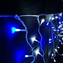 16m 640 LED Frosted IcicleBrights Christmas String Lights in Blue & White