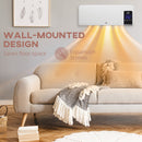 HOMCOM 2000W Wall Mounted Ceramic Heater with Remote Control for Home White