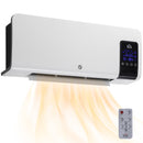 HOMCOM 2000W Wall Mounted Ceramic Heater with Remote Control for Home White