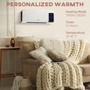 HOMCOM 2000W Wall Mounted Ceramic Heater with Remote Control for Home White