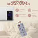 HOMCOM 2000W Wall Mounted Ceramic Heater with Remote Control for Home White