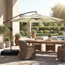 Outsunny 3 m Garden Cantilever Parasol with Sandbag, 360 Degree Rotation