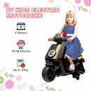 AIYAPLAY 6V Kids Electric Motorbike With Headlight And Music - Black/Green/Pink