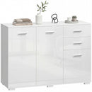 HOMCOM Modern Sideboard Kitchen Storage Cabinet, High Gloss White