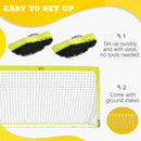 HOMCOM Football Goal Folding Outdoor with All Weather Net 6'x3' Yellow