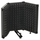 HOMCOM Foldable Table Top Studio Microphone Isolation Shield, Black