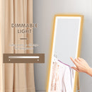 HOMCOM Dimming Full Length Mirror w/ Lights Standing Leaning Wall Mount