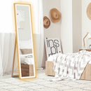 HOMCOM Dimming Full Length Mirror w/ Lights Standing Leaning Wall Mount