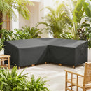 Outsunny V-Shaped Sectional Sofa Cover Waterproof Anti-UV, Black