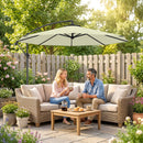 Outsunny 3(m) Banana Parasol Cantilever Umbrella Garden