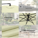 Outsunny 3(m) Banana Parasol Cantilever Umbrella Garden