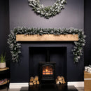 Premier Christmas Rocky Mountain Garland 2.7m  Snow Flocked with Cones