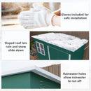 Outsunny 8.5 x 6ft Galvanised Steel Garden Shed with Foundation Kit, Green