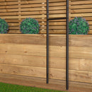 2.28m x 1.1m Black Garden Steel Arch Trellis for Climbing Plants