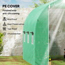 Outsunny Polytunnel Greenhouse With PE Cover, Galvanised Steel Frame, Green
