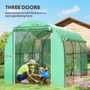 Outsunny Polytunnel Greenhouse With PE Cover, Galvanised Steel Frame, Green