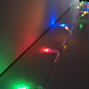 10m Battery Operated Christmas String Lights with 100 Multi-Coloured LEDs on Clear Cable