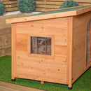 72cm X 1.04m Medium Outdoor Garden Cosy Wooden Dog House Kennel With Window
