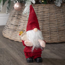 28cm Battery Operated Walking Christmas Musical Gonk in Red