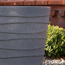 66cm Tall Round Trojan Garden Plant Pot Planter In Grey