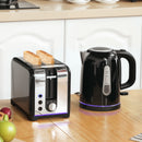 HOMCOM 1.7L 3000W Rapid Boil Jug Kettle and 2-Slice Toaster Set