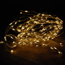 200 LED 10m Premier MicroBrights Indoor Outdoor Christmas Multi Function Battery Operated Lights with Timer on Pin Wire in Warm White