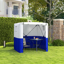Outsunny 2 x 2m Pop Up Gazebo with Sides Easy up Party Tent, Blue