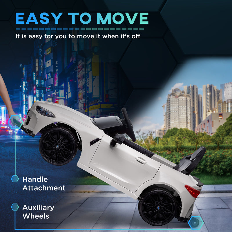 AIYAPLAY 12V Yellow BMW M4 Licensed Kids Electric Car w/ Remote, Suspension