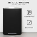 HOMCOM Pedal Bin With Soft-Close Lid, 50L Kitchen Bin With Carry Handle Black