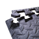 Samuel Alexander Black EVA Foam Floor Mats 60x60cm Interlocking Gym & Play Mats, Non-Slip, Water Resistant