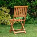 Set of 2/4 Bowness Outdoor Garden Patio Wooden Slatted Folding Chairs