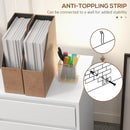 HOMCOM Mobile Vertical Filing Cabinet with 4 Drawers for Home Office, White