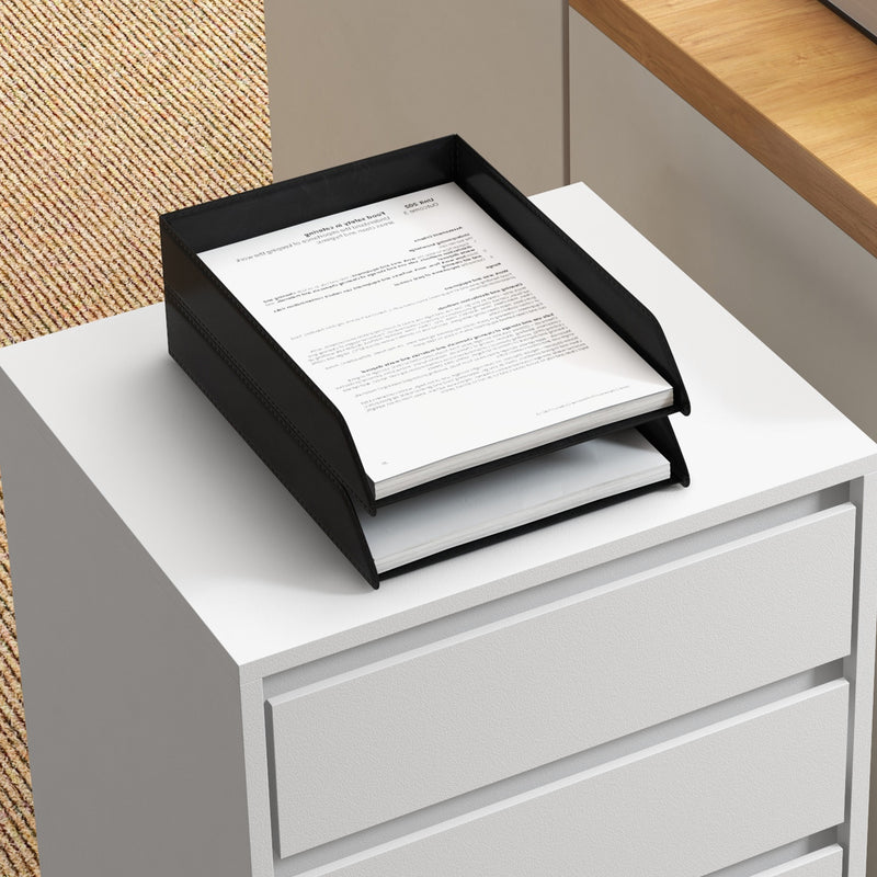 HOMCOM Mobile Vertical Filing Cabinet with 4 Drawers for Home Office, White