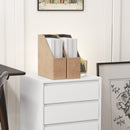 HOMCOM Mobile Vertical Filing Cabinet with 4 Drawers for Home Office, White