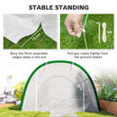 Outsunny Polytunnel Greenhouse Tunnel Warm House Tent with PE Cover, White
