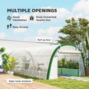 Outsunny Polytunnel Greenhouse Tunnel Warm House Tent with PE Cover, White