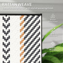 Outsunny 2PCs Rattan Folding Chair w/ 5-Position Adjustable Backrest